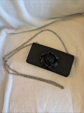 Brighton Black Floral Chain Crossbody